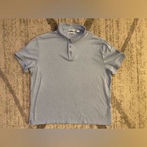 Calvin Klein Light Blue Short Sleeve 100% Cotton Size XL Men’s Polo
